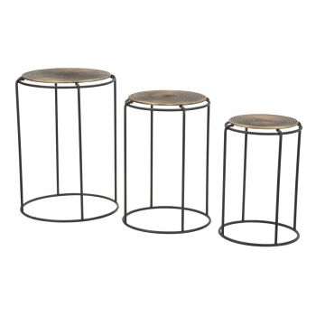 Set 3 tabureti Roundy, Mauro Ferretti, fier