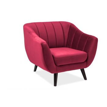 Fotoliu catifea Elite 1 Bordo - H83