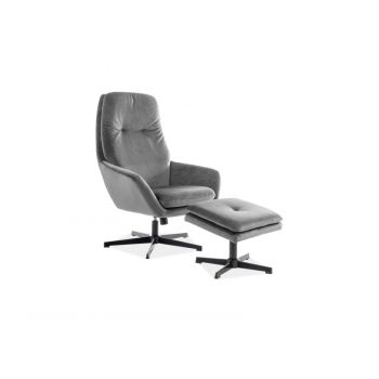Fotoliu de relaxare Ford Velvet Gri