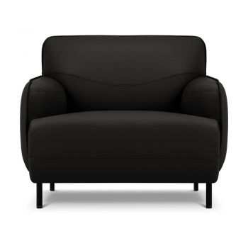 Fotoliu din piele Windsor & Co Sofas Neso, negru