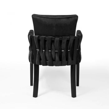 Fotoliu Elis negru - H76 cm