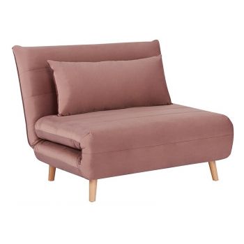 Fotoliu extensibil Spike Velvet Roz antic