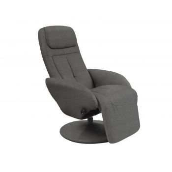 Fotoliu recliner stofa Optima 2 gri inchis - H 84-101 cm