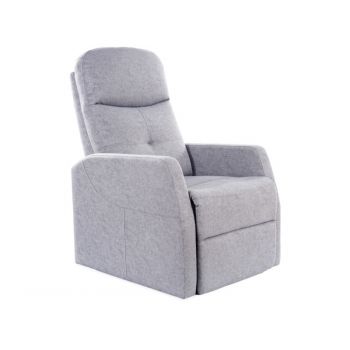 Fotoliu recliner tapitat Ares gri - H100