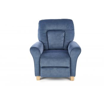 Fotoliu recliner tapitat Bard bleumarin - H 102-76 cm