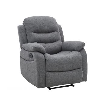 Fotoliu Recliner tapitat cu stofa, Neville Gri, l72xA80xH101 cm