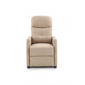 Fotoliu recliner tapitat Felipe bej - H 103-76 cm