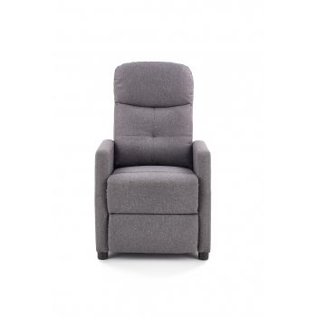 Fotoliu recliner tapitat Felipe gri - H 103-76 cm