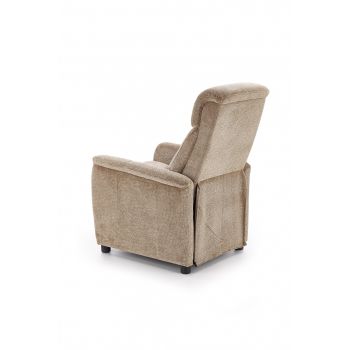 Fotoliu recliner tapitat Jordan bej - H 106-79 cm