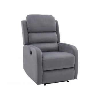 Fotoliu recliner tapitat Pegaz Velvet Gri - H102