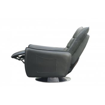 Fotoliu recliner tapitat Royal gri - H 78-104 cm