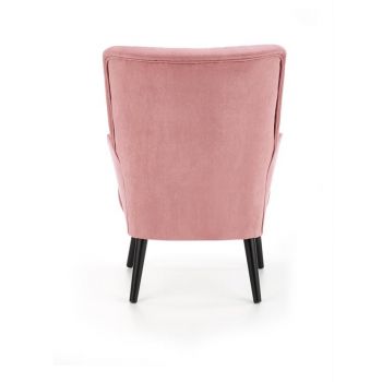 Fotoliu tapitat Delgado Velvet roz – H100 cm