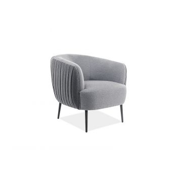 Fotoliu tapitat Lenox 1 Gri – l75 x A54 x h74 cm