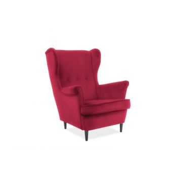 Fotoliu tapitat Lord Velvet Bordo BL59 -H101 cm