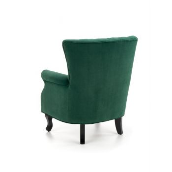 Fotoliu tapitat Titan Velvet Verde – H87 cm
