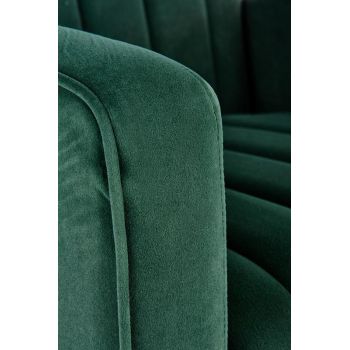 Fotoliu tapitat Vario velvet verde/gold – H 100 cm