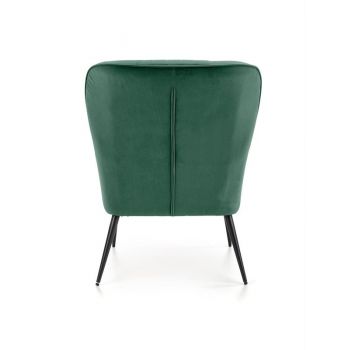 Fotoliu tapitat Verdon velvet verde - H94 cm