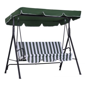 Outsunny Balansoar de Gradina 3 Locuri cu Structura din Otel, 172x110x152cm | Aosom Ro