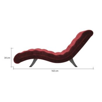 Sezlong pentru living tapitat LORD – L163 x l73 x h75 cm