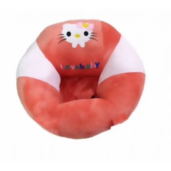 Fotoliu Bebe LovelyBaby Invat Sa Stau In Fundulet XXL 60 cmn - Hello Kitty corai roz