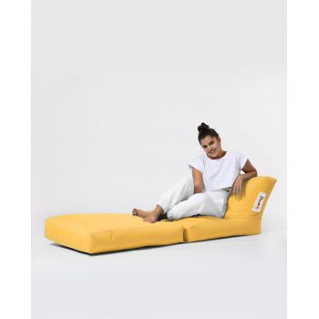 Fotoliu extensibil, Siesta, Ferndale Bean Bag, 55 - 180 cm, poliester impermeabil, galben