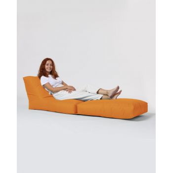 Fotoliu extensibil, Siesta, Ferndale Bean Bag, 55 - 180 cm, poliester impermeabil, portocaliu