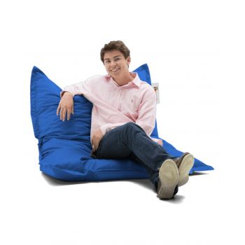 Fotoliu puf, Bean Bag, Ferndale, 100 x 100 cm, poliester impermeabil, albastru