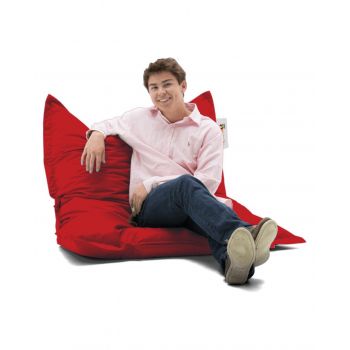 Fotoliu puf, Bean Bag, Ferndale, 100 x 100 cm, poliester impermeabil, rosu