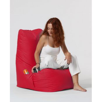 Fotoliu puf, Bean Bag Ferndale, Diamond, 60 x 90 cm, poliester impermeabil, rosu