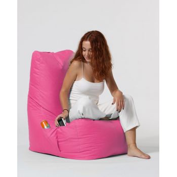 Fotoliu puf, Bean Bag Ferndale, Diamond, 60 x 90 cm, poliester impermeabil, roz