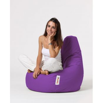 Fotoliu puf, Bean Bag, Ferndale Drop L, 80 x 80 cm, poliester impermeabil, mov