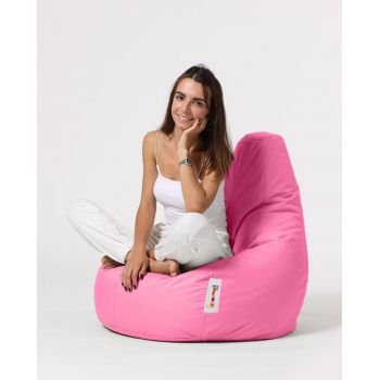 Fotoliu puf, Bean Bag, Ferndale Drop L, 80 x 80 cm, poliester impermeabil, roz