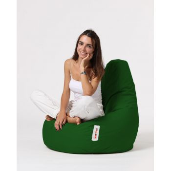 Fotoliu puf, Bean Bag, Ferndale Drop L, 80 x 80 cm, poliester impermeabil, verde