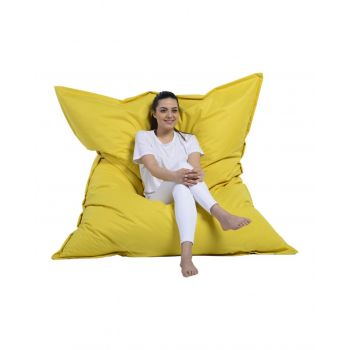 Fotoliu puf, Bean Bag, Ferndale Giant, 140 x 180 cm, poliester impermeabil, galben