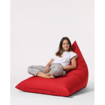 Fotoliu puf, Bean Bag Ferndale, Pyramid Bed, 145 cm, poliester impermeabil, rosu