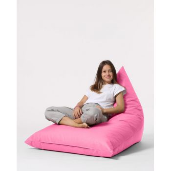 Fotoliu puf, Bean Bag Ferndale, Pyramid Bed, 145 cm, poliester impermeabil, roz