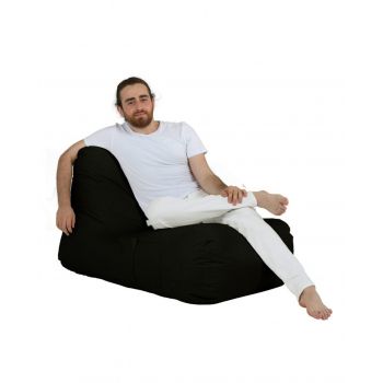 Fotoliu puf, Bean Bag, Ferndale Trendy, 105 x 75 cm, poliester impermeabil, negru