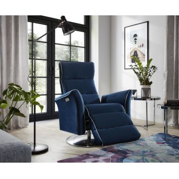 Fotoliu rotativ cu mecanism electric Relax, tapitat cu stofa, Livs l86xA86xH114 cm