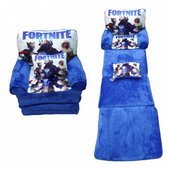 Fotoliu si perna Fortnite, cu 4 placi, Extensibil la 150 cm