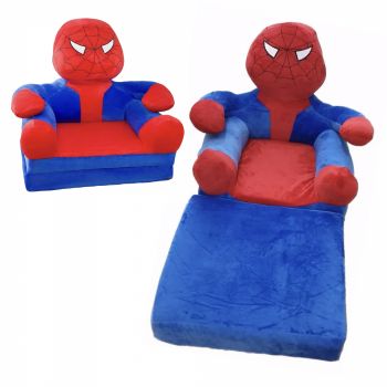 Fotoliu Spiderman 3D, cu 2 placi, Extensibil la 80 cm