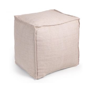 Puf de grădină bej Kave Home Leeith, 40 x 39 cm